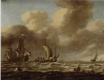 unknow artist Seascape, boats, ships and warships.46
